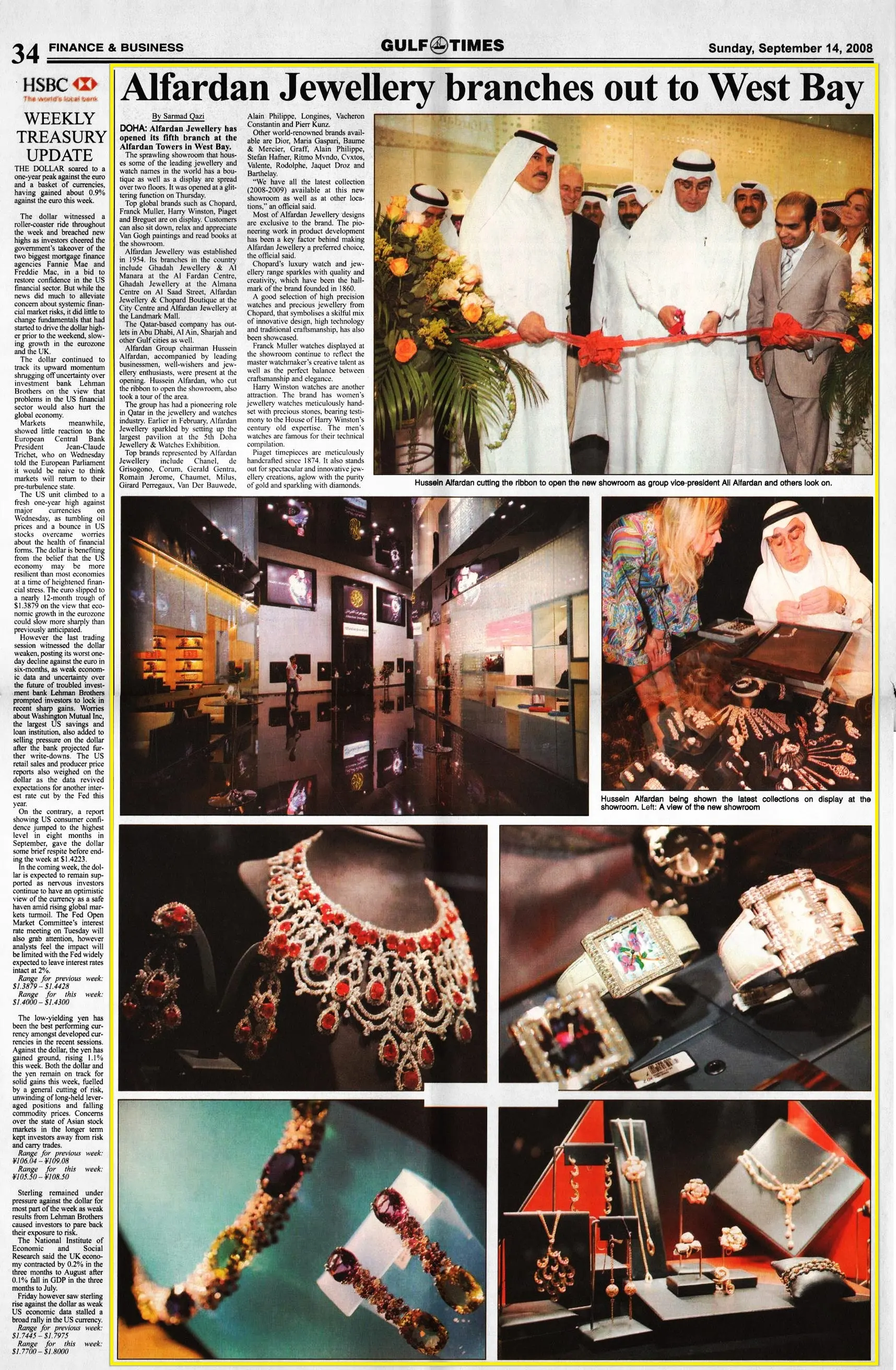Original Gulf Times clipping: Alfardan Jewellery branches out to West Bay