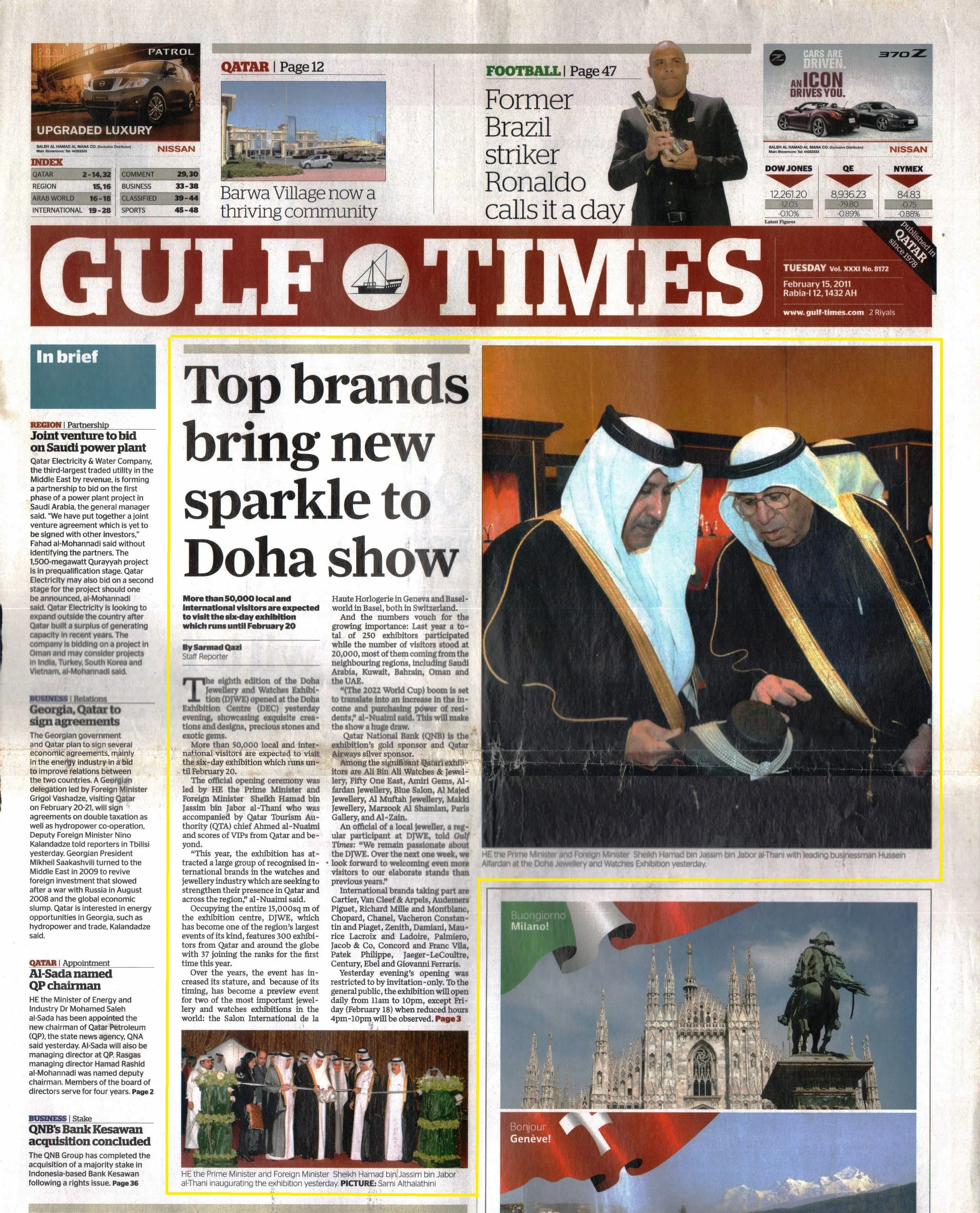Original Gulf Times clipping: Top brands bring new sparkle to Doha show