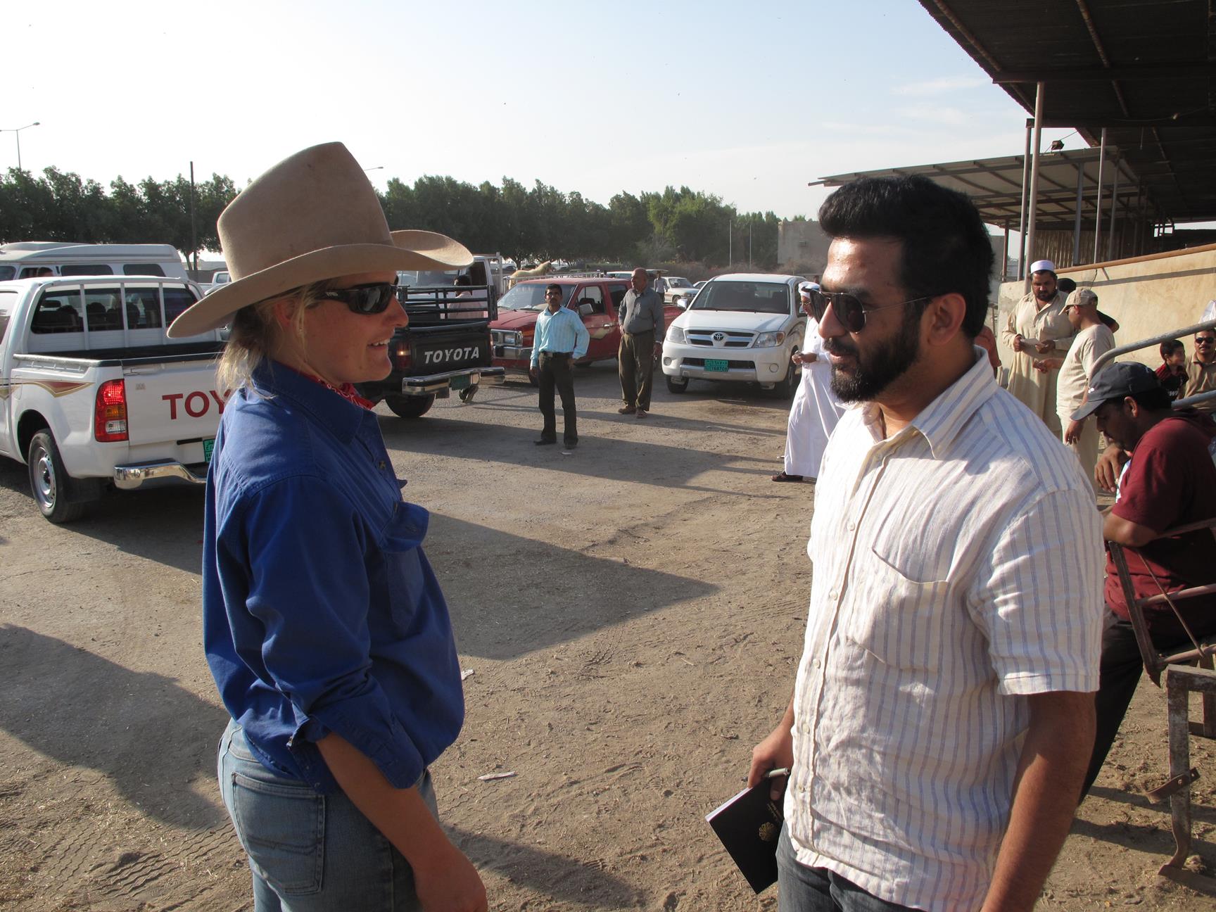 Interviewing an Australian veterinarian monitoring Eid Al Adha